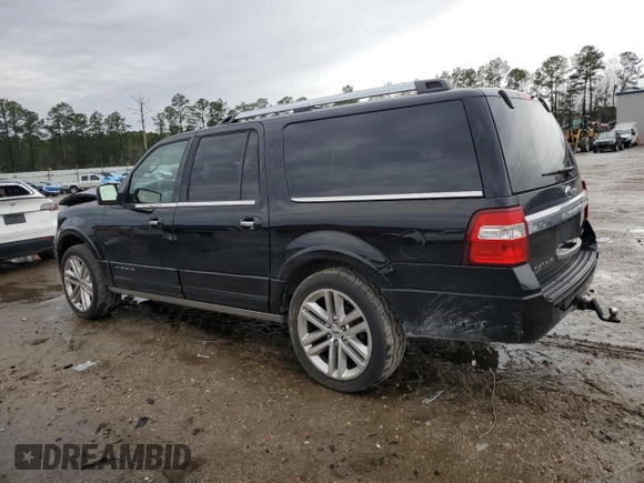 2016 Ford Expedition EL Platinum with VIN 1FMJK1MT9GEF11630, listed as a Copart auction lot 44840515 with 142,413 mi miles and Clean Title. Bid and sale history available at carsss.com. Image 2.