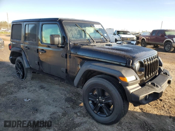 2023 Jeep Wrangler Sport S with VIN 1C4HJXDG5PW615926, listed as a Copart auction lot 84765684 with 23,333 mi miles and Salvage Title. Bid and sale history available at DreamBid. Image 4.
