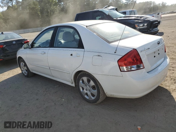2009 Kia Spectra LX with VIN KNAFE221295606992, listed as a Copart auction lot 72767494 with 163,041 mi miles and Salvage Title. Bid and sale history available at carsss.com. Image 2.