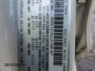 2016 Mazda 3 i Sport with VIN JM1BM1U77G1313626, listed as a Copart auction lot 44438735 with 106,973 mi miles and Salvage Title. Bid and sale history available at carsss.com. Image 12.