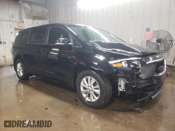 2015 Kia Sedona L with VIN KNDMA5C17F6025760, listed as a Copart auction lot 46440545 with 75,923 mi miles and Salvage Title. Bid and sale history available at DreamBid. Image 4.