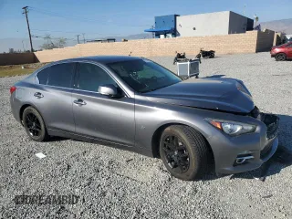 2014 Infiniti Q50 Premium with VIN JN1BV7AP3EM690697, listed as a Copart auction lot 87107684 with 82,862 mi miles and Salvage Title. Bid and sale history available at carsss.com. Image 4.