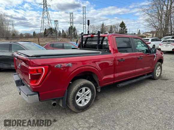 2021 Ford F-150 XL with VIN 1FTFW1E89MKD76865, listed as a Copart auction lot 55388745 with 187,417 mi miles and Salvage Title. Bid and sale history available at carsss.com. Image 3.