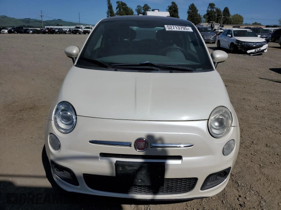 2013 FIAT 500 Sport with VIN 3C3CFFBR4DT624388, listed as a Copart auction lot 52713795 with 106,420 mi miles and Clean Title. Bid and sale history available at carsss.com. Image 5.