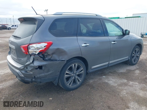2018 Nissan Pathfinder SL with VIN 5N1DR2MN7JC678216, listed as a IAAI auction lot 41424767 with 94,139 mi miles. Bid and sale history available at carsss.com. Image 4.