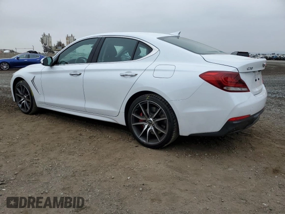 2019 Genesis G70 2.0T Sport with VIN KMTG24LA7KU034969, listed as a Copart auction lot 69801924 with 13,209 mi miles and Salvage Title. Bid and sale history available at carsss.com. Image 2.