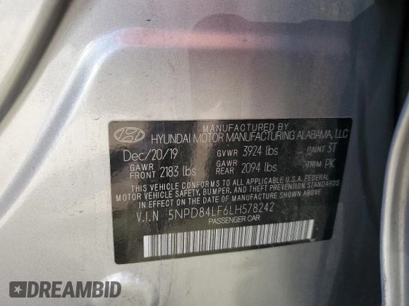 2020 Hyundai Elantra SEL z VIN 5NPD84LF6LH578242, wystawiony jako Copart lot #73559254 z przebiegiem 113 881 mil mil oraz Szkoda całkowita • Salvage title. Historia ofert i sprzedaży dostępna na DreamBid. Obrazek 12.