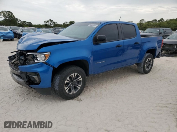 2022 Chevrolet Colorado 4WD Z71 z VIN 1GCGTDEN6N1270014, wystawiony jako Copart lot #54860965 z przebiegiem 49 029 mil mil oraz Szkoda całkowita • Salvage title. Historia ofert i sprzedaży dostępna na DreamBid. Obrazek 1.