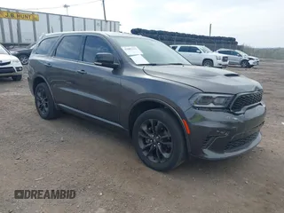 2021 Dodge Durango GT Plus with VIN 1C4RDJDG2MC865260, listed as a IAAI auction lot 42083313 with 37,652 mi miles. Bid and sale history available at carsss.com. Image 1.