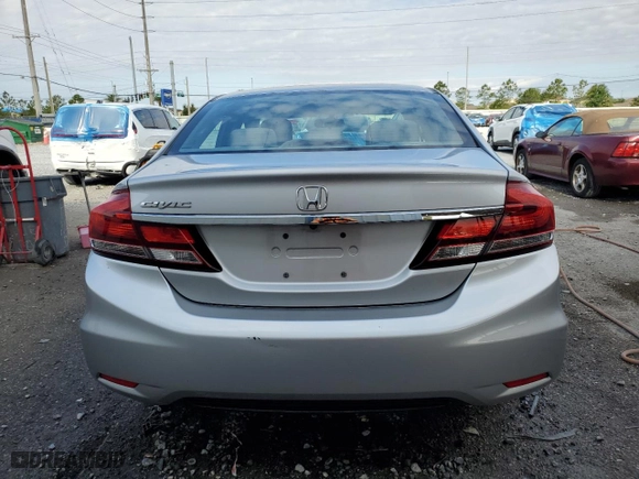 2015 Honda Civic Sedan LX with VIN 19XFB2F55FE200794, listed as a Copart auction lot 53152075 with 78,495 mi miles and Salvage Title. Bid and sale history available at carsss.com. Image 6.