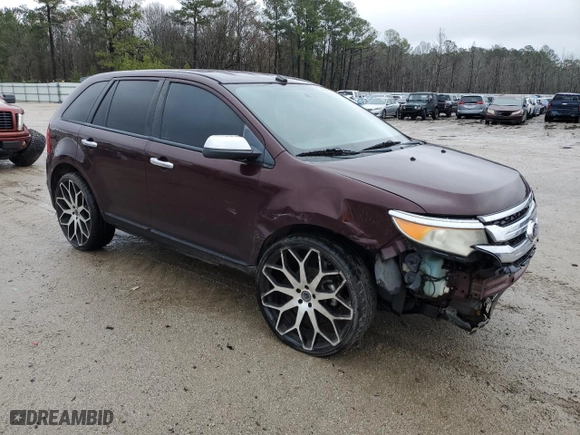 2011 Ford Edge SE with VIN 2FMDK3GC4BBB00550, listed as a Copart auction lot 48458185 with 301,406 mi miles and Salvage Title. Bid and sale history available at carsss.com. Image 4.