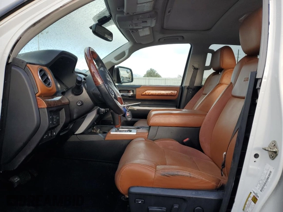2016 Toyota Tundra 4WD Truck Platinum with VIN 5TFAW5F19GX537967, listed as a Copart auction lot 46597485 with 50,466 mi miles and Salvage Title. Bid and sale history available at carsss.com. Image 7.
