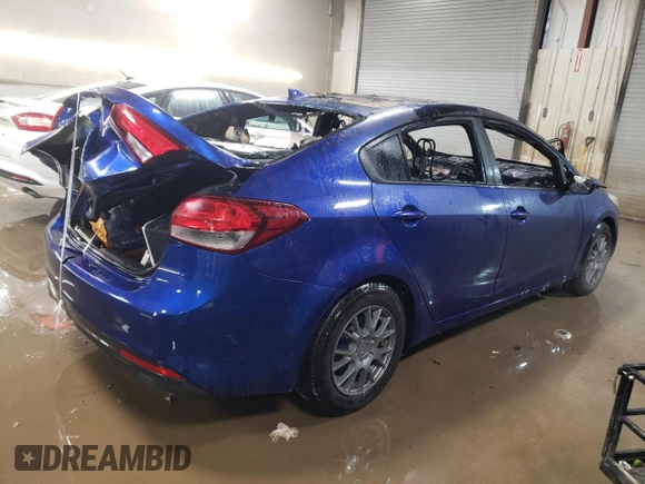2017 Kia Forte LX with VIN 3KPFK4A7XHE103064, listed as a Copart auction lot 45866225 with 0 mi miles and Non Repairable. Bid and sale history available at carsss.com. Image 3.
