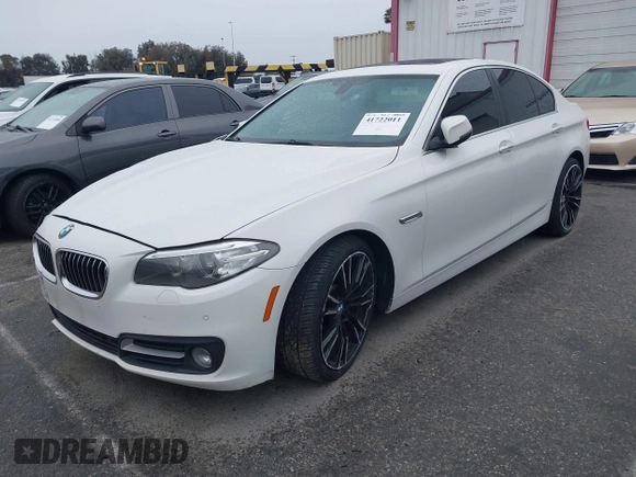 2015 BMW 5 Series 535i with VIN WBA5B1C56FG126888, listed as a IAAI auction lot 41722011 with 168,785 mi miles and . Bid and sale history available at carsss.com. Image 2.