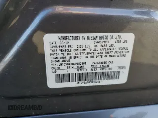 2012 Infiniti G25 x with VIN JN1DV6AR8CM862661, listed as a Copart auction lot 86897924 with Not Provided miles and Salvage Title. Bid and sale history available at DreamBid. Image 12.