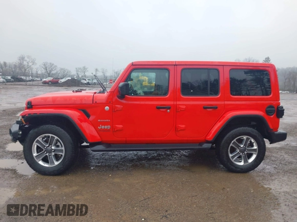 2020 Jeep Wrangler Unlimited Sahara with VIN 1C4HJXEN3LW232316, listed as a IAAI auction lot 42009794 with 35,535 mi miles. Bid and sale history available at carsss.com. Image 15.