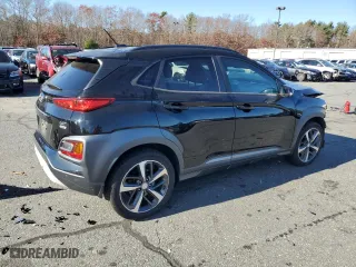 2018 Hyundai Kona Ultimate with VIN KM8K5CA58JU112671, listed as a Copart auction lot 81144064 with 0 mi miles and Salvage Title. Bid and sale history available at carsss.com. Image 3.