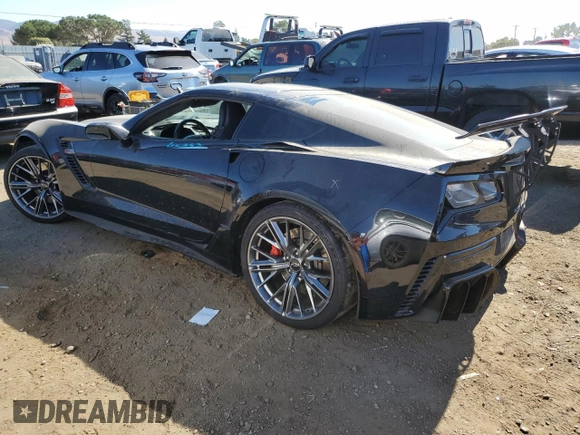 2016 Chevrolet Corvette Z06 3LZ with VIN 1G1YU2D68G5607187, listed as a Copart auction lot 76139184 with 97,218 mi miles and Salvage Title. Bid and sale history available at carsss.com. Image 2.