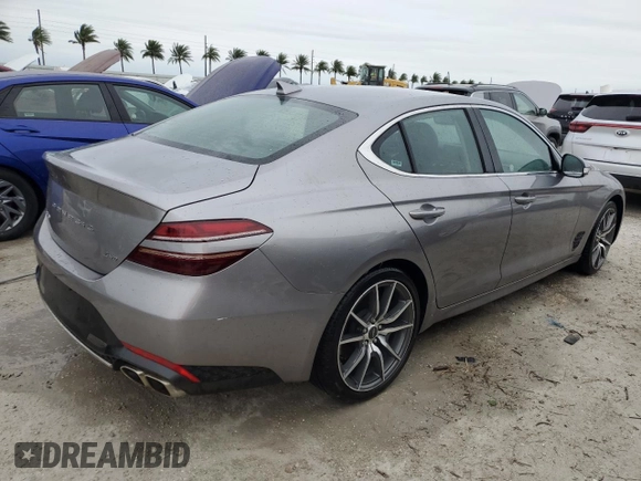 2023 Genesis G70 2.0T with VIN KMTG34TA5PU131494, listed as a Copart auction lot 76295844 with Not Provided miles and Non Repairable. Bid and sale history available at DreamBid. Image 3.