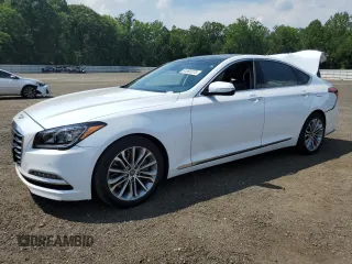 2017 Genesis G80 3.8L with VIN KMHGN4JE6HU180487, listed as a Copart auction lot 61892375 with 150,397 mi miles and Salvage title. Bid and sale history available at DreamBid. Image 1.