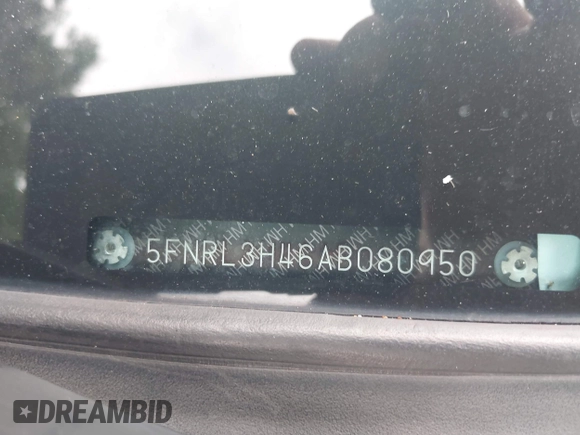 2010 Honda Odyssey EX with VIN 5FNRL3H46AB080950, listed as a IAAI auction lot 42658218 with 185,742 mi miles and . Bid and sale history available at DreamBid. Image 9.