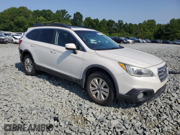 2015 Subaru Outback Premium with VIN 4S4BSADC2F3357003, listed as a Copart auction lot 58920125 with 196,786 mi miles and Salvage title. Bid and sale history available at DreamBid. Image 4.