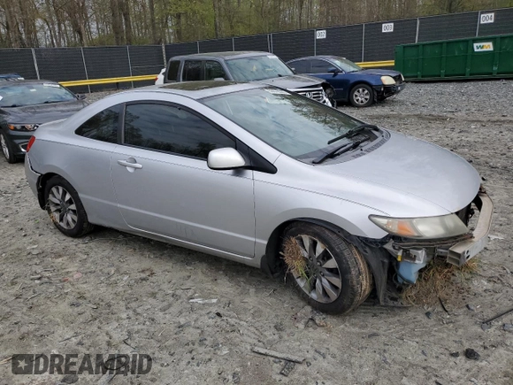 2009 Honda Civic Cpe EX with VIN 2HGFG128X9H502832, listed as a Copart auction lot 53076095 with 147,497 mi miles and Salvage Title. Bid and sale history available at carsss.com. Image 4.