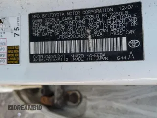 2008 Toyota Prius z VIN JTDKB20UX83354748, wystawiony jako Copart lot #48383175 z przebiegiem Nie podano mil oraz Szkoda całkowita • Salvage title. Historia ofert i sprzedaży dostępna na DreamBid. Obrazek 14.