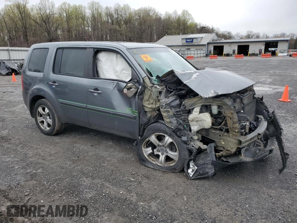 2012 Honda Pilot EX-L with VIN 5FNYF4H67CB020575, listed as a Copart auction lot 52577515 with 0 mi miles and Salvage Title. Bid and sale history available at carsss.com. Image 4.
