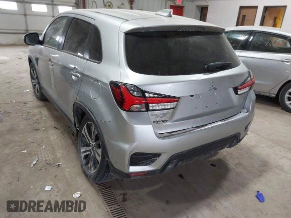 2021 Mitsubishi Outlander Sport SE with VIN JA4APVAU2MU015252, listed as a IAAI auction lot 41381258 with 97,023 mi miles. Bid and sale history available at carsss.com. Image 3.