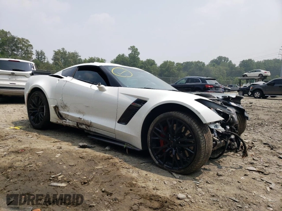 2019 Chevrolet Corvette Z06 1LZ with VIN 1G1YN2D60K5606363, listed as a Copart auction lot 58392733 with 24,777 mi miles and Salvage Title. Bid and sale history available at carsss.com. Image 4.