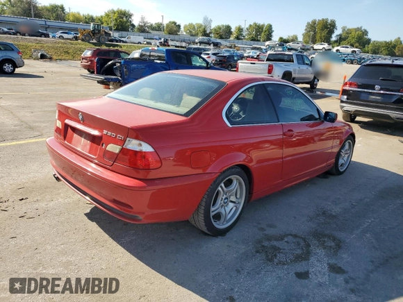 2003 BMW 3 Series 330Ci with VIN WBABN53433PH05151, listed as a Copart auction lot 72736014 with 186,513 mi miles and Clean Title. Bid and sale history available at carsss.com. Image 3.