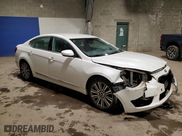 2014 Kia Cadenza Premium with VIN KNALN4D7XE5165767, listed as a Copart auction lot 81520014 with 102,229 mi miles and Salvage Title. Bid and sale history available at carsss.com. Image 4.