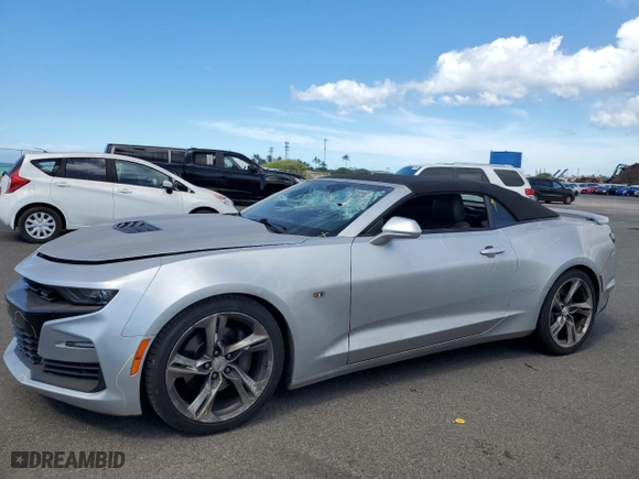 2019 Chevrolet Camaro 2SS with VIN 1G1FH3D74K0115546, listed as a Copart auction lot 77235704 with 64,243 mi miles and Clean Title. Bid and sale history available at carsss.com. Image 1.
