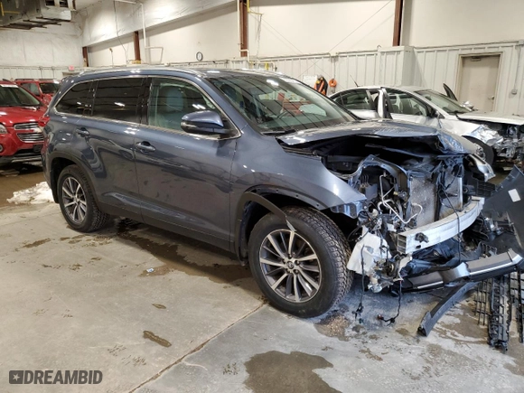 2019 Toyota Highlander SE with VIN 5TDJZRFH6KS998554, listed as a Copart auction lot 85590414 with 79,289 mi miles and Salvage Title. Bid and sale history available at carsss.com. Image 4.