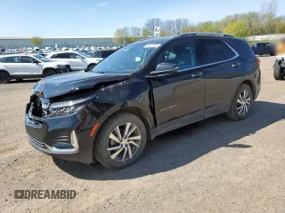 2022 Chevrolet Equinox Premier with VIN 2GNAXXEV7N6151842, listed as a Copart auction lot 54521095 with 45,193 mi miles and Non repairable. Bid and sale history available at DreamBid. Image 1.