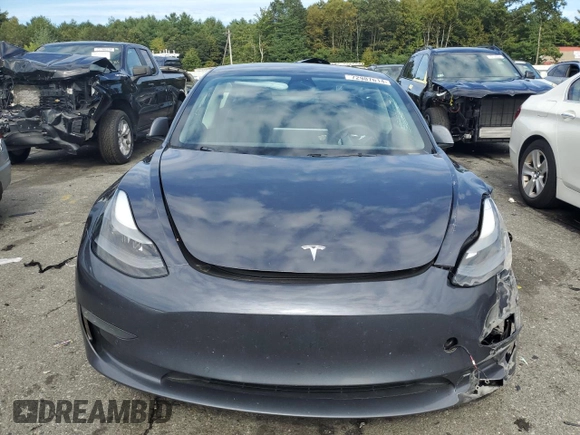 2022 Tesla Model 3 Long Range with VIN 5YJ3E1EB8NF182876, listed as a Copart auction lot 72987614 with Not Provided miles and Salvage Title. Bid and sale history available at DreamBid. Image 5.
