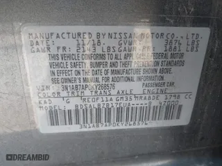 2019 Nissan Sentra S with VIN 3N1AB7AP0KY268576, listed as a IAAI auction lot 41592963 with 109,208 mi miles. Bid and sale history available at carsss.com. Image 9.