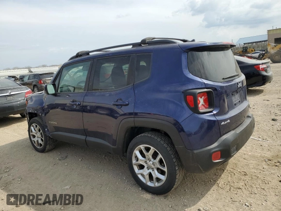 2017 Jeep Renegade Latitude with VIN ZACCJBBB1HPF39902, listed as a Copart auction lot 50965445 with 119,821 mi miles and Salvage Title. Bid and sale history available at carsss.com. Image 2.