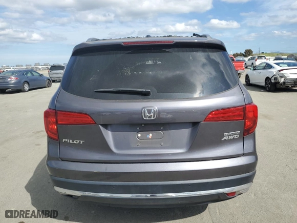 2017 Honda Pilot Touring with VIN 5FNYF6H93HB052002, listed as a Copart auction lot 50740585 with 0 mi miles and Salvage Title. Bid and sale history available at carsss.com. Image 6.