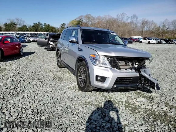2020 Nissan Armada SL with VIN JN8AY2ND0L9110586, listed as a Copart auction lot 50541765 with 87,251 mi miles and Salvage Title. Bid and sale history available at carsss.com. Image 12.