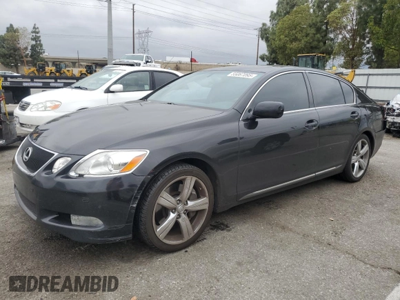 2006 Lexus GS 430 with VIN JTHBN96S765007061, listed as a Copart auction lot 55067095 with 343,077 mi miles and Salvage Title. Bid and sale history available at DreamBid. Image 1.