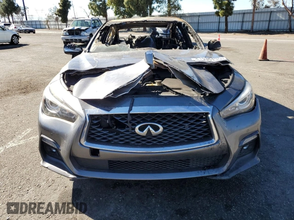 2019 Infiniti Q50 Red Sport 400 with VIN JN1FV7AP2KM761000, listed as a Copart auction lot 41535135 with Not provided miles and Non repairable. Bid and sale history available at DreamBid. Image 5.