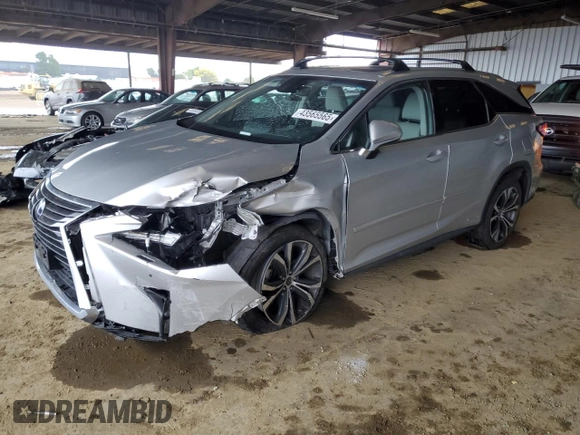 2018 Lexus RX with VIN JTJDGKCA5J2001645, listed as a Copart auction lot 43565565 with 72,617 mi miles and Salvage Title. Bid and sale history available at carsss.com. Image 1.