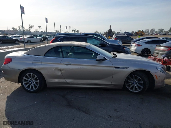 2012 BMW 6 Series 640i with VIN WBALW7C56CC618452, listed as a IAAI auction lot 41589719 with 72,608 mi miles. Bid and sale history available at carsss.com. Image 13.