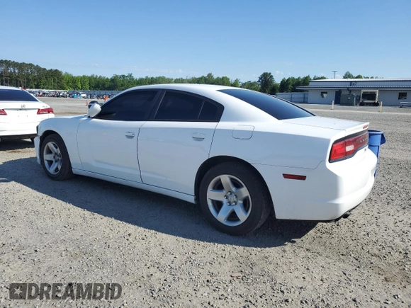 2014 Dodge Charger Police with VIN 2C3CDXAT8EH203468, listed as a Copart auction lot 55890735 with 119,327 mi miles and Salvage title. Bid and sale history available at DreamBid. Image 2.