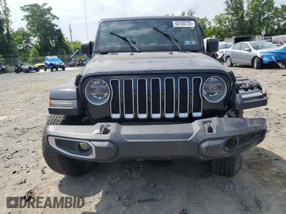 2019 Jeep Wrangler Unlimited Sahara with VIN 1C4HJXEN5KW523978, listed as a Copart auction lot 60188735 with 21,937 mi miles and Salvage title. Bid and sale history available at DreamBid. Image 5.