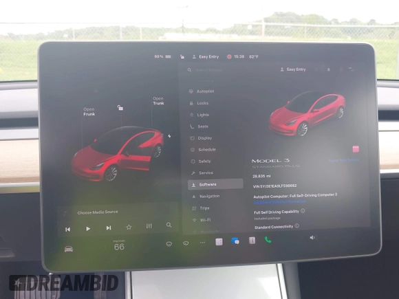 2020 Tesla Model 3 Standard Range Plus z VIN 5YJ3E1EA9LF598682, wystawiony jako IAAI lot #42247434 z przebiegiem 28 835 mil mil oraz . Historia ofert i sprzedaży dostępna na DreamBid. Obrazek 18.