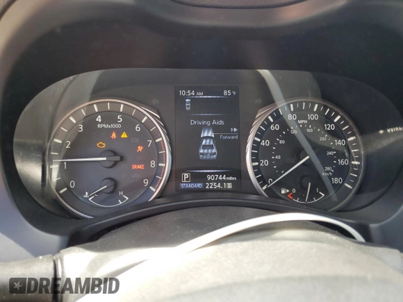 2020 Infiniti Q50 Luxe with VIN JN1EV7AP7LM206654, listed as a Copart auction lot 63908025 with 90,744 mi miles and Clean title. Bid and sale history available at DreamBid. Image 9.