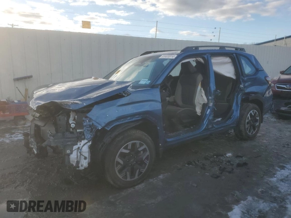2025 Subaru Forester with VIN JF2SLDAC4SH457674, listed as a Copart auction lot 83403814 with 1,553 mi miles and Salvage title. Bid and sale history available at DreamBid. Image 1.
